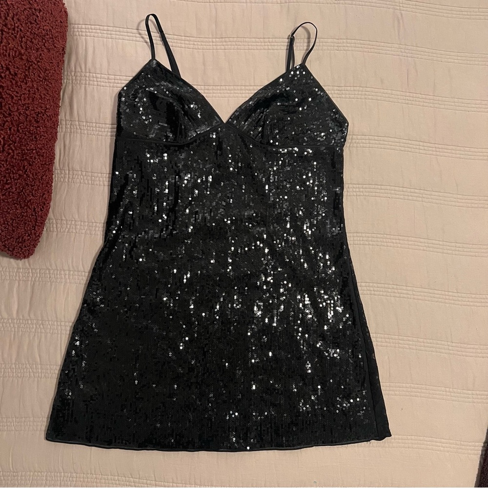 Victoria's Secret The Lacie Lace and Sequin Nightie Spaghetti Strap Mini
